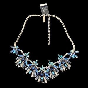 INC International Concepts Silver-Tone Tonal Mixed Stone Necklace